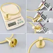 QogriSun Gold Towel Ring for Bathroom, Brass Hand Towel Holder Heavy Duty, Modern Brass Bathroom Accessories Wall Mounted, 6.1-Inch Diameter, Brushed Brass