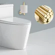 QogriSun Brass Toilet Paper Holder for Bathroom, Gold European Toilet Tissue Holder Wall Mounted Toilet Roll Holder, Brushed Brass Bathroom Accessories