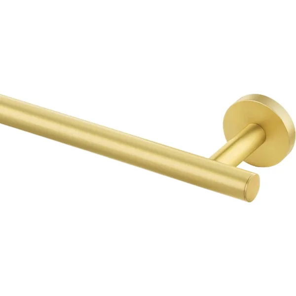 QogriSun 23.9-Inches Hand Brass Brushed Gold Towel Bar Bathroom Towel Holder Kitchen Dish Cloth Hanger Brass Rustproof Wall Mount Brushed Brass Bathroom Hardwar