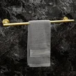 QogriSun 23.9-Inches Hand Brass Brushed Gold Towel Bar Bathroom Towel Holder Kitchen Dish Cloth Hanger Brass Rustproof Wall Mount Brushed Brass Bathroom Hardwar
