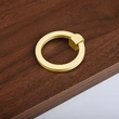 QOGRISUN Solid Brass Pulls for Rings Pulls Single Brushed Brass Gold Wardrobe Door Handles
