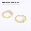 QOGRISUN Solid Brass Pulls for Rings Pulls Single Brushed Brass Gold Wardrobe Door Handles