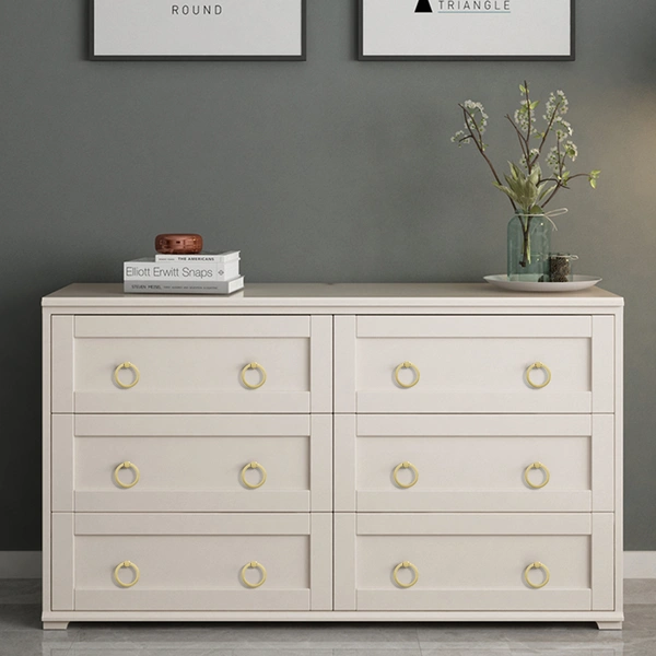 QOGRISUN Solid Brass Pulls for Rings Pulls Single Brushed Brass Gold Wardrobe Door Handles