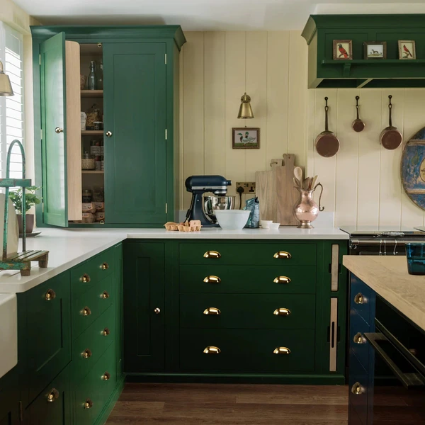 QOGRISUN 10-Pack Unlacquered Brass Cabinet Knobs, Round Ball Gold Knobs for Dresser Drawer, 1.1-Inch Diameter, Sphere Cabinet Pulls,Lead-Free Polished Brass Finish