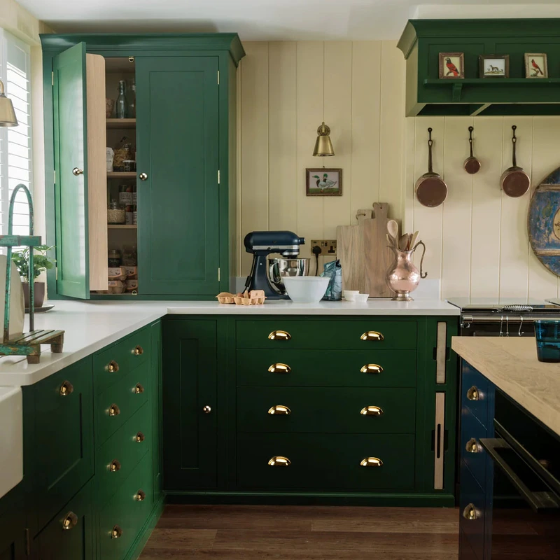 QOGRISUN 10-Pack Unlacquered Brass Cabinet Knobs, Round Ball Gold Knobs for Dresser Drawer, 1.1-Inch Diameter, Sphere Cabinet Pulls,Lead-Free Polished Brass Finish