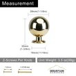QOGRISUN 10-Pack Unlacquered Brass Cabinet Knobs, Round Ball Gold Knobs for Dresser Drawer, 1.1-Inch Diameter, Sphere Cabinet Pulls,Lead-Free Polished Brass Finish