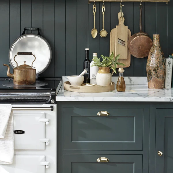 QOGRISUN 10-Pack Unlacquered Brass Cabinet Knobs, Round Ball Gold Knobs for Dresser Drawer, 1.1-Inch Diameter, Sphere Cabinet Pulls,Lead-Free Polished Brass Finish