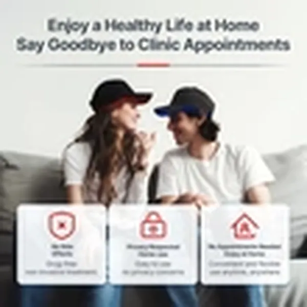 Portable Hair Growth Cap, Red Light Therapy for Hair Loss, Wireless Hat for Men & Women, with Built-in Battery & Controller