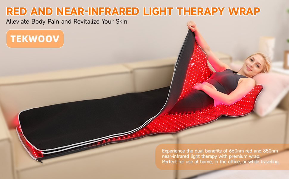 Red Light Therapy Mat for full Body, Near Infrared Light Therapy Blanket, 128 mW/cm², 75“*35“, 3300 LEDs, 3-Year Warranty