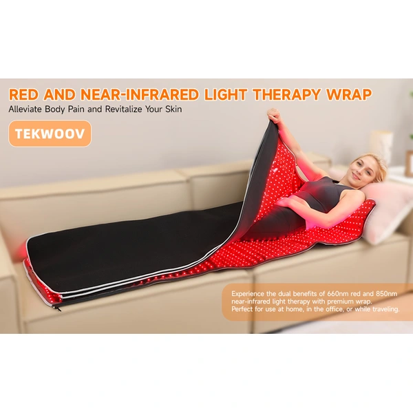 Red Light Therapy Mat for full Body, Near Infrared Light Therapy Blanket, 128 mW/cm², 75“*35“, 3300 LEDs, 3-Year Warranty