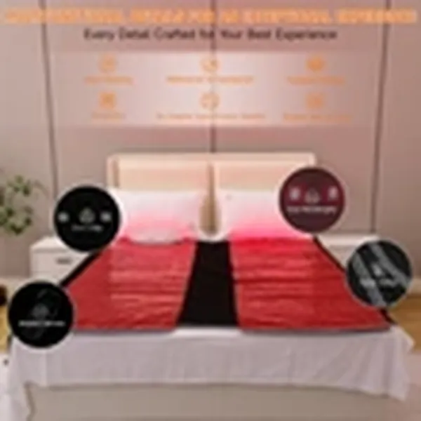 【Upgraded 135 mW/cm²】Red Light Therapy Mat,75 * 35 inch, 660nm & 850nm Infrared Therapy Blanket, Flexible and Portable Design, Full Body Pain Relief, Promotes Healing, 3300 LEDs, 3-Year Warranty