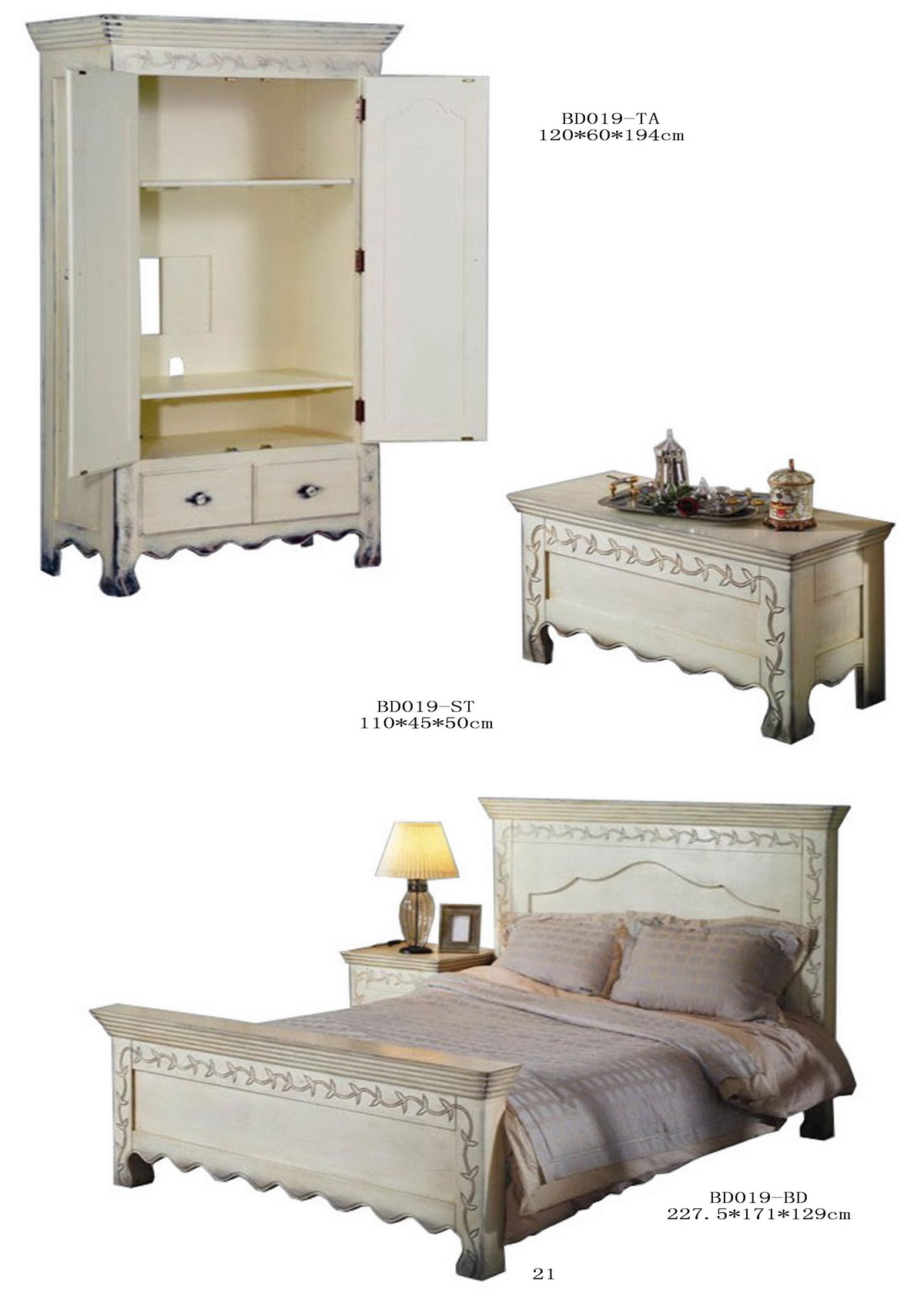 french style  solid wood   wardrobe closet    for home and hotel
