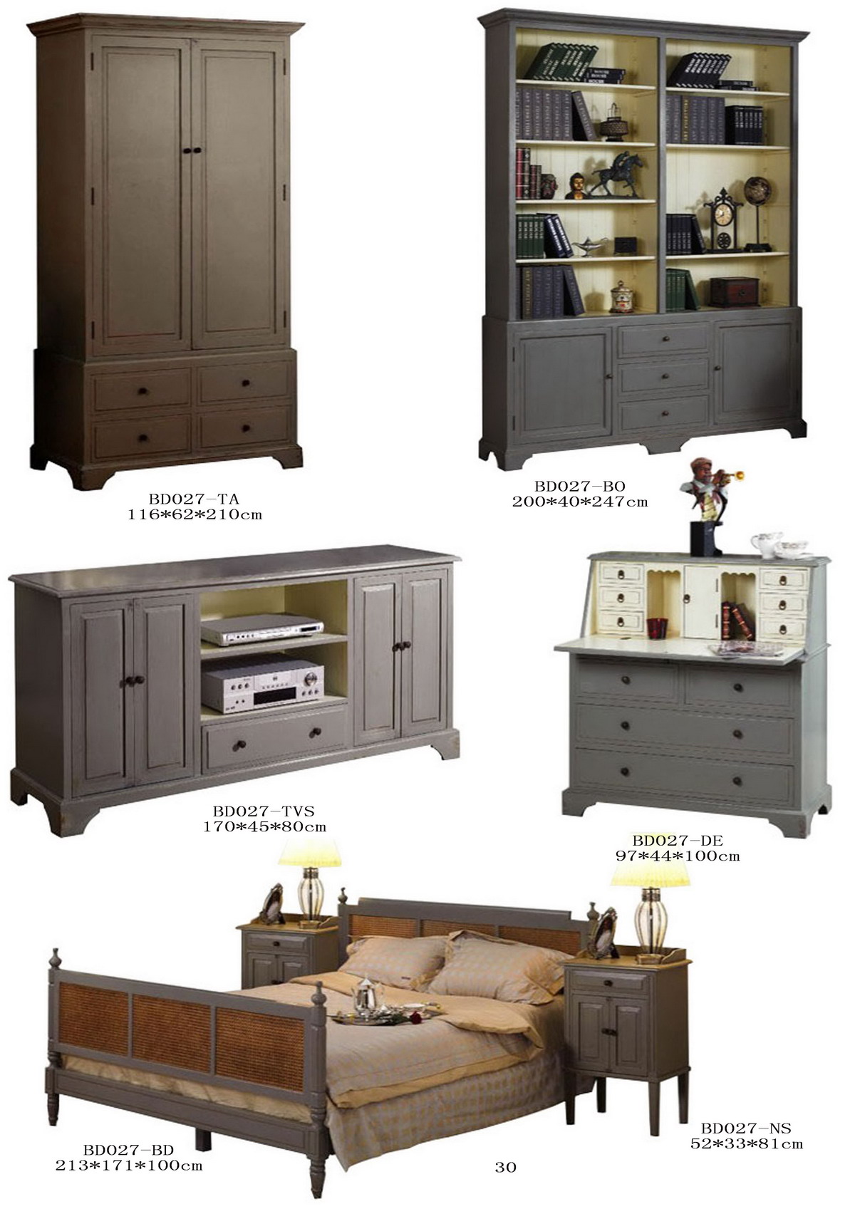 french style  solid wood   wardrobe closet    for home and hotel