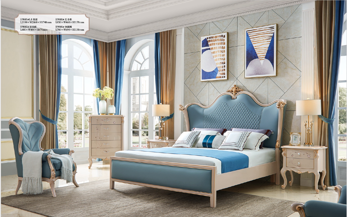 american european  style  furniture dining room bedroom living room set 