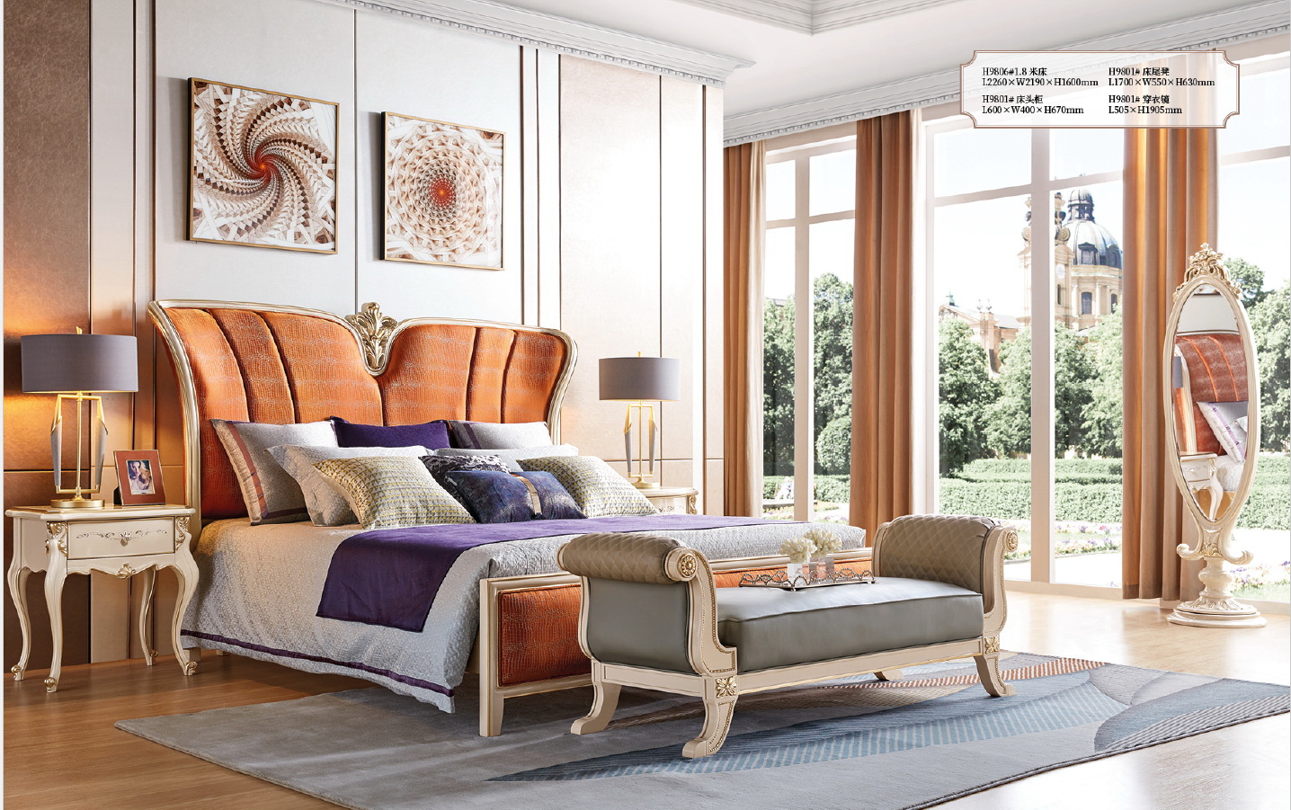 american european  style  furniture dining room bedroom living room set 