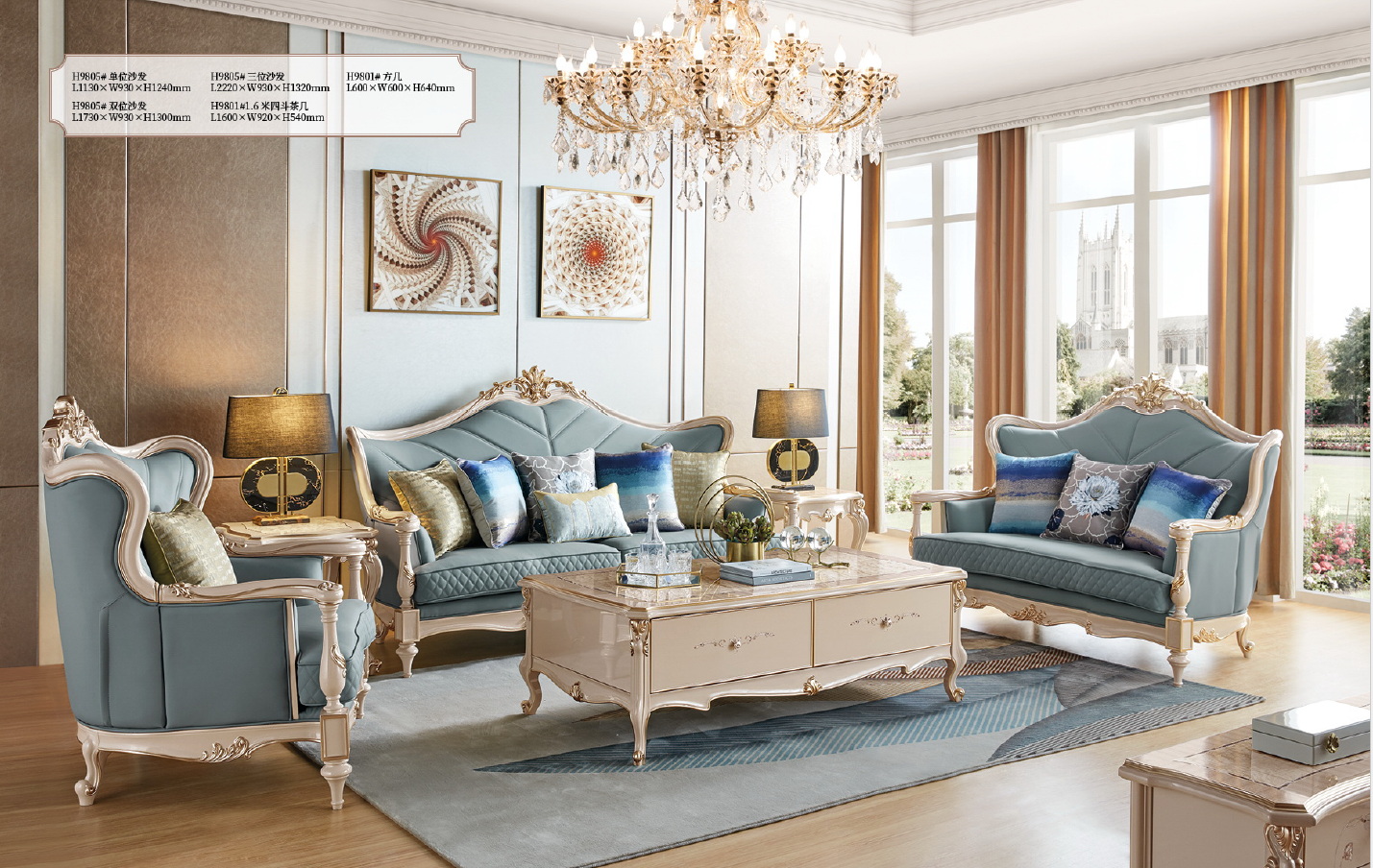 american european  style  furniture dining room bedroom living room set 