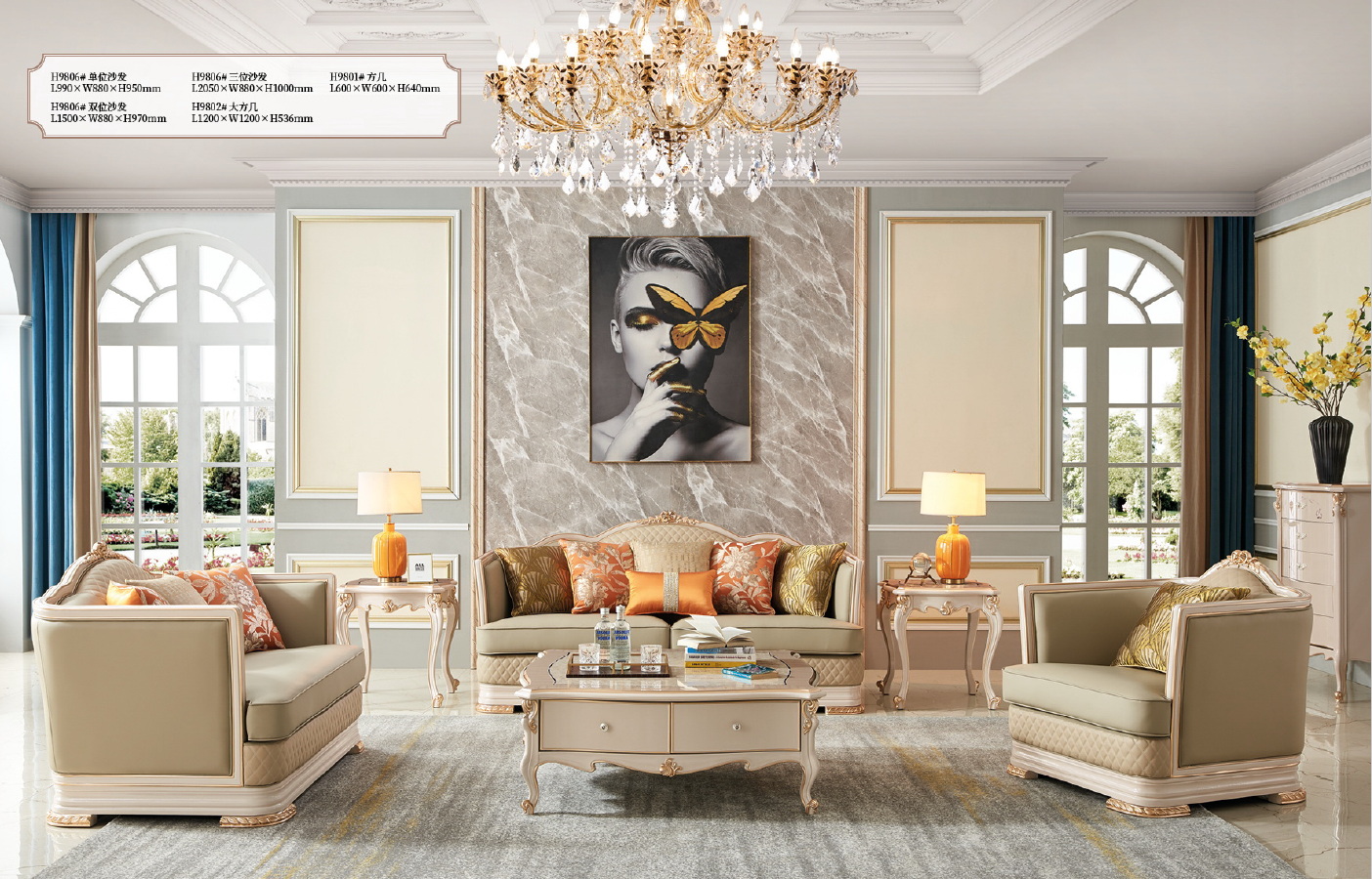 american european  style  furniture dining room bedroom living room set 