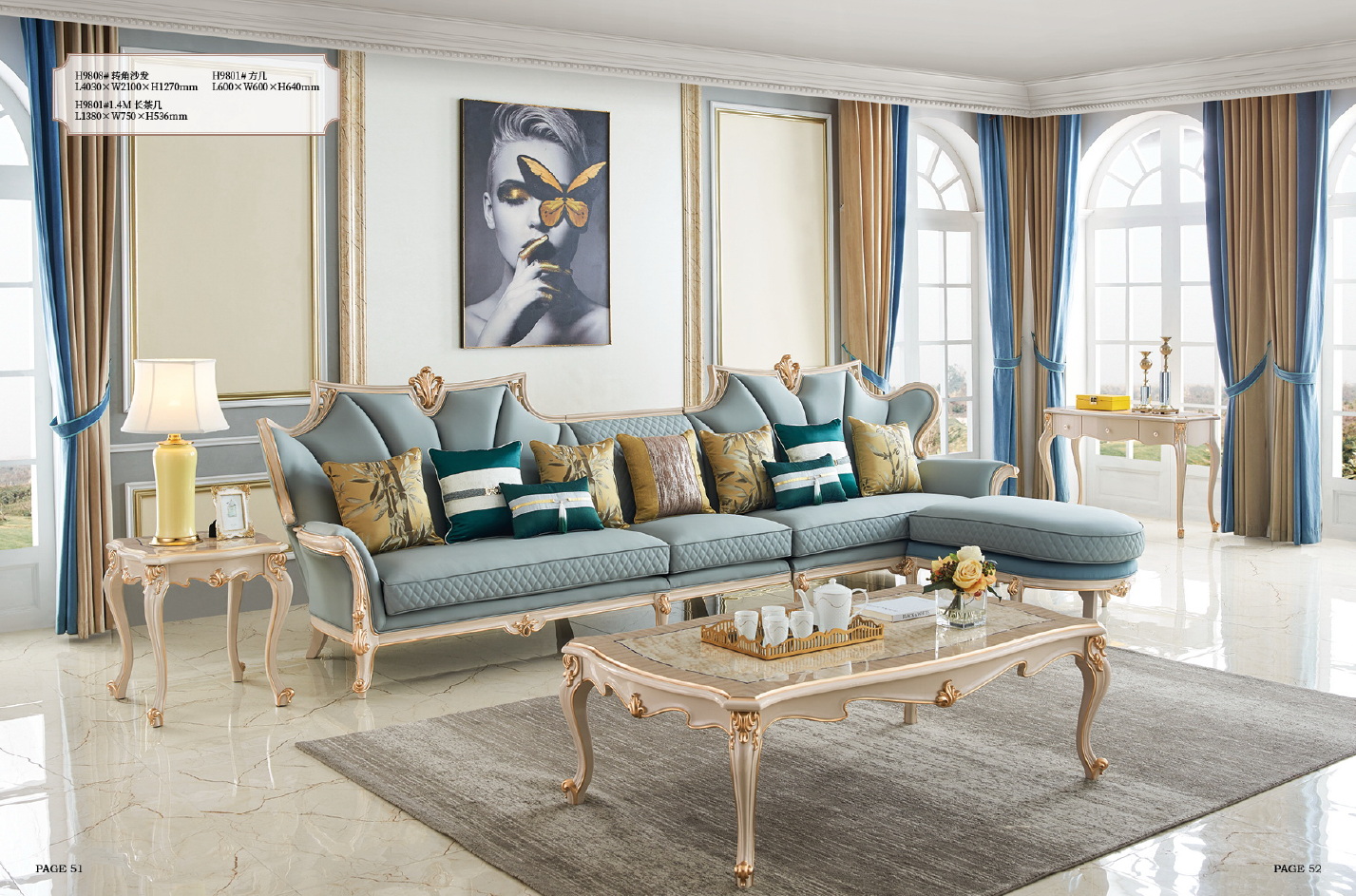 american european  style  furniture dining room bedroom living room set 