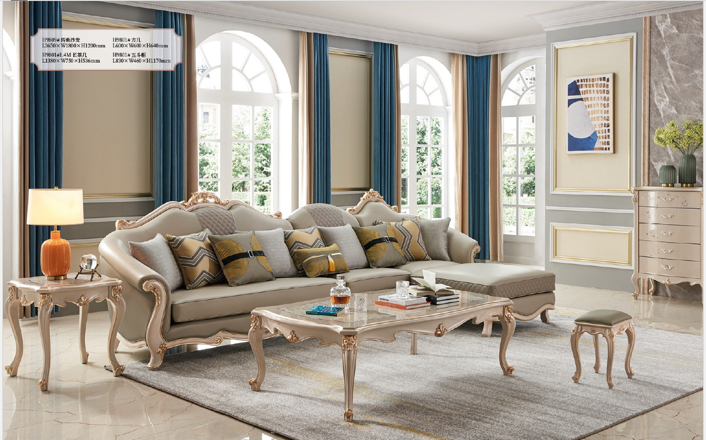 american european  style  furniture dining room bedroom living room set 