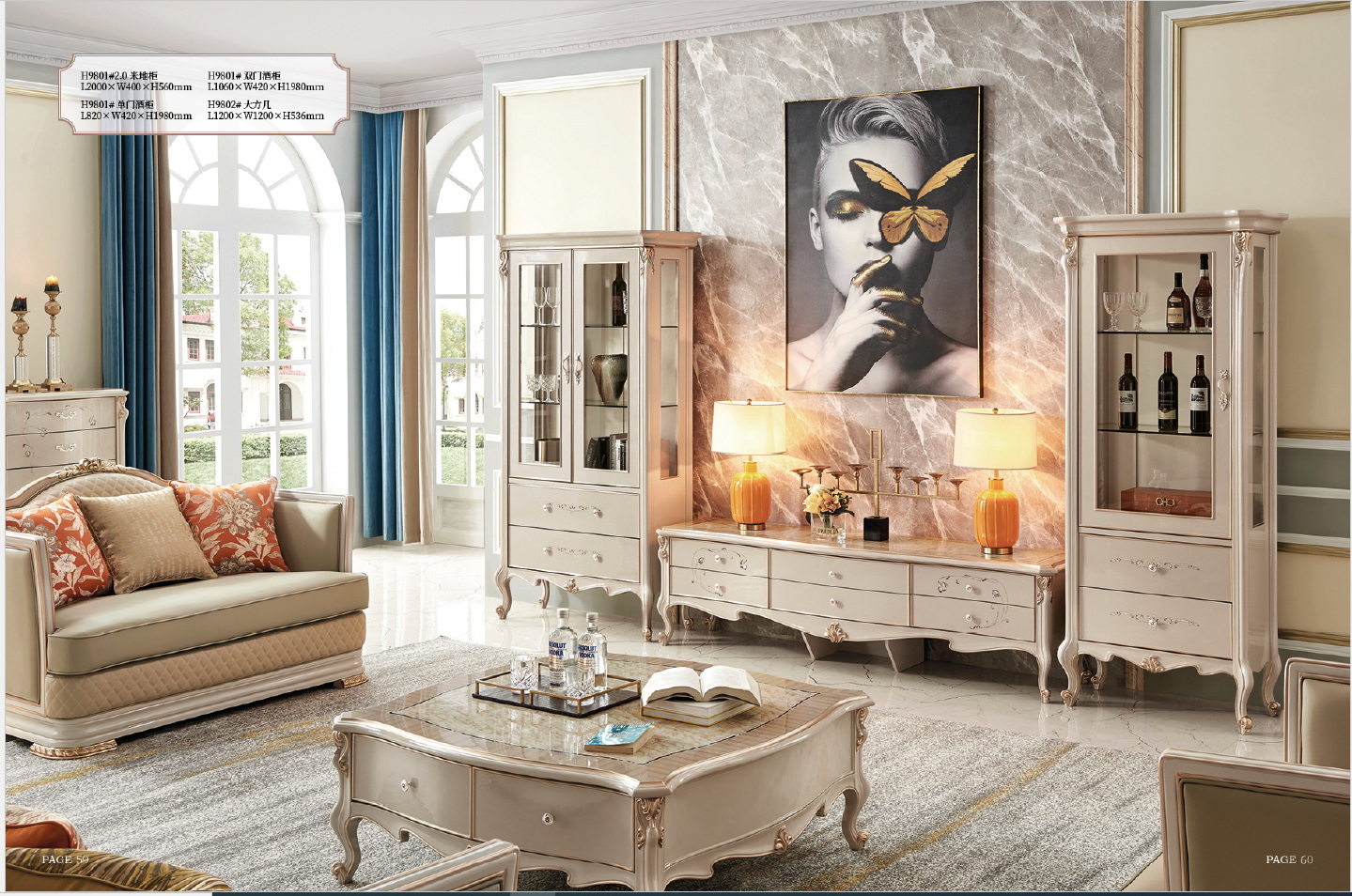 american european  style  furniture dining room bedroom living room set 