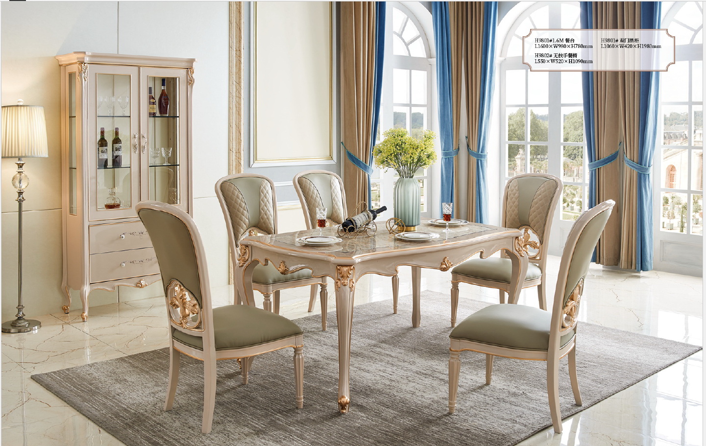 american european  style  furniture dining room bedroom living room set 