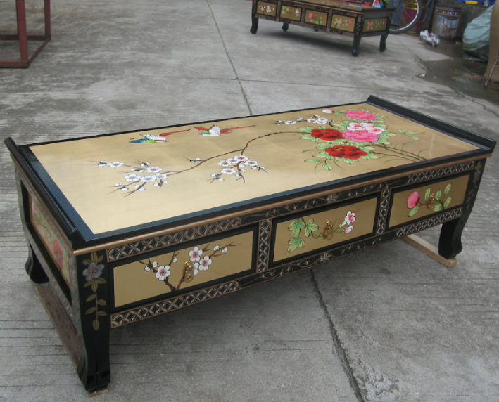 lacquer  oriental asia chinoiserie chinese furniture gold korean altar baldachine