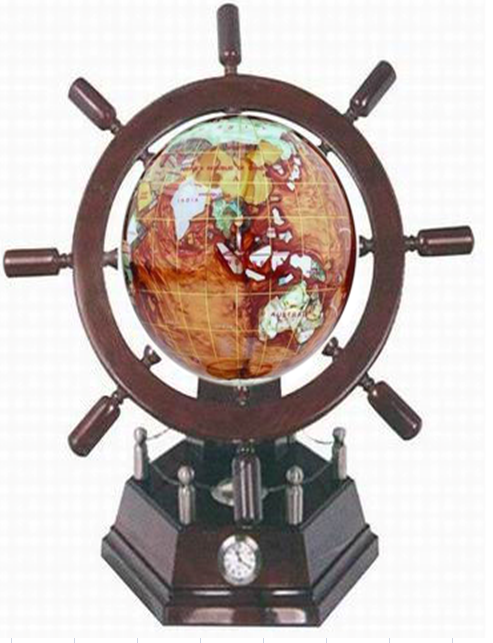 luxury high quality  wood base globe for home decoration office hotel combine with valuable materials lapis gold powder pearl powder mother of pearl  jade zinc alloy