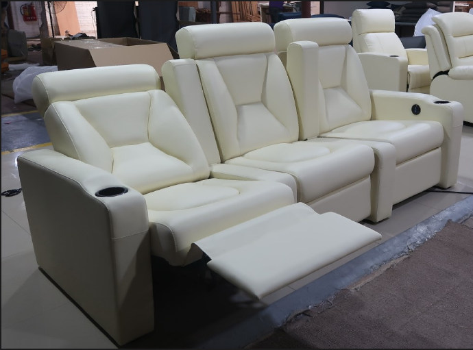 comfortable hospital clinic electric infusion  3seat sofa with leather high density foam