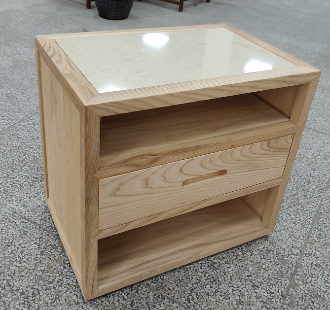 french style solid wood marble  night stand  for home and hotel