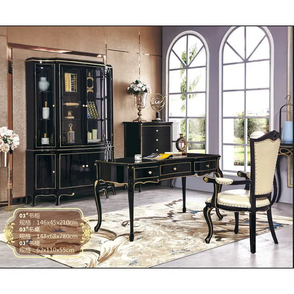 american european  style  furniture desk bookcase drawer chair