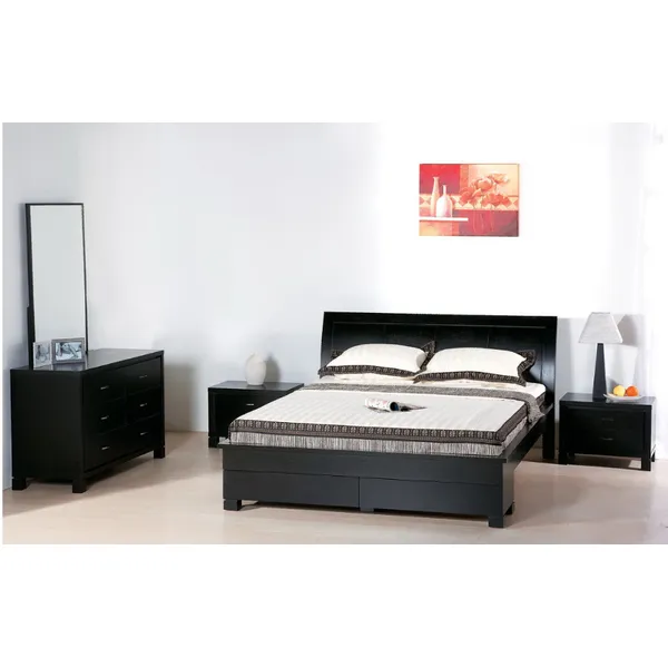contemporary   american european  style solid   bed night stand dresser mirror drawer cabinet  bedroom set