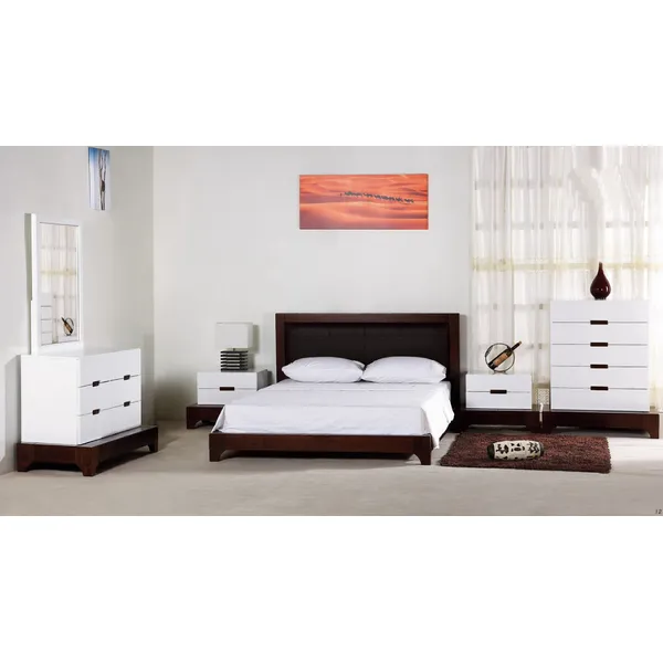 contemporary   american european  style solid   bed night stand dresser mirror drawer cabinet  bedroom set