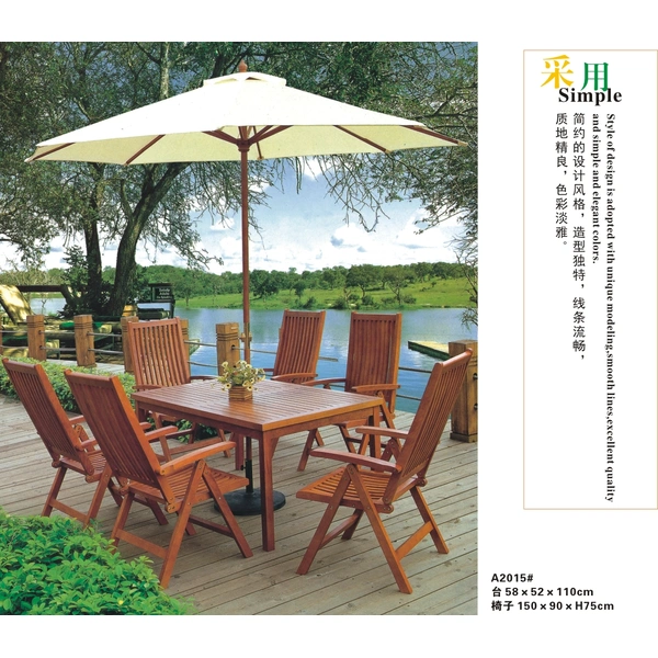 outdoor teak wood  chair  table