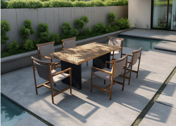 outdoor teak wood  chair  table