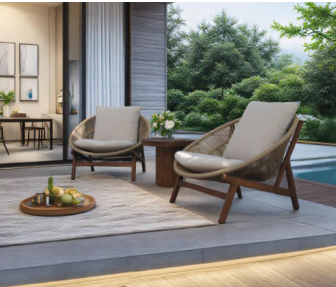 outdoor teak wood  chair  table