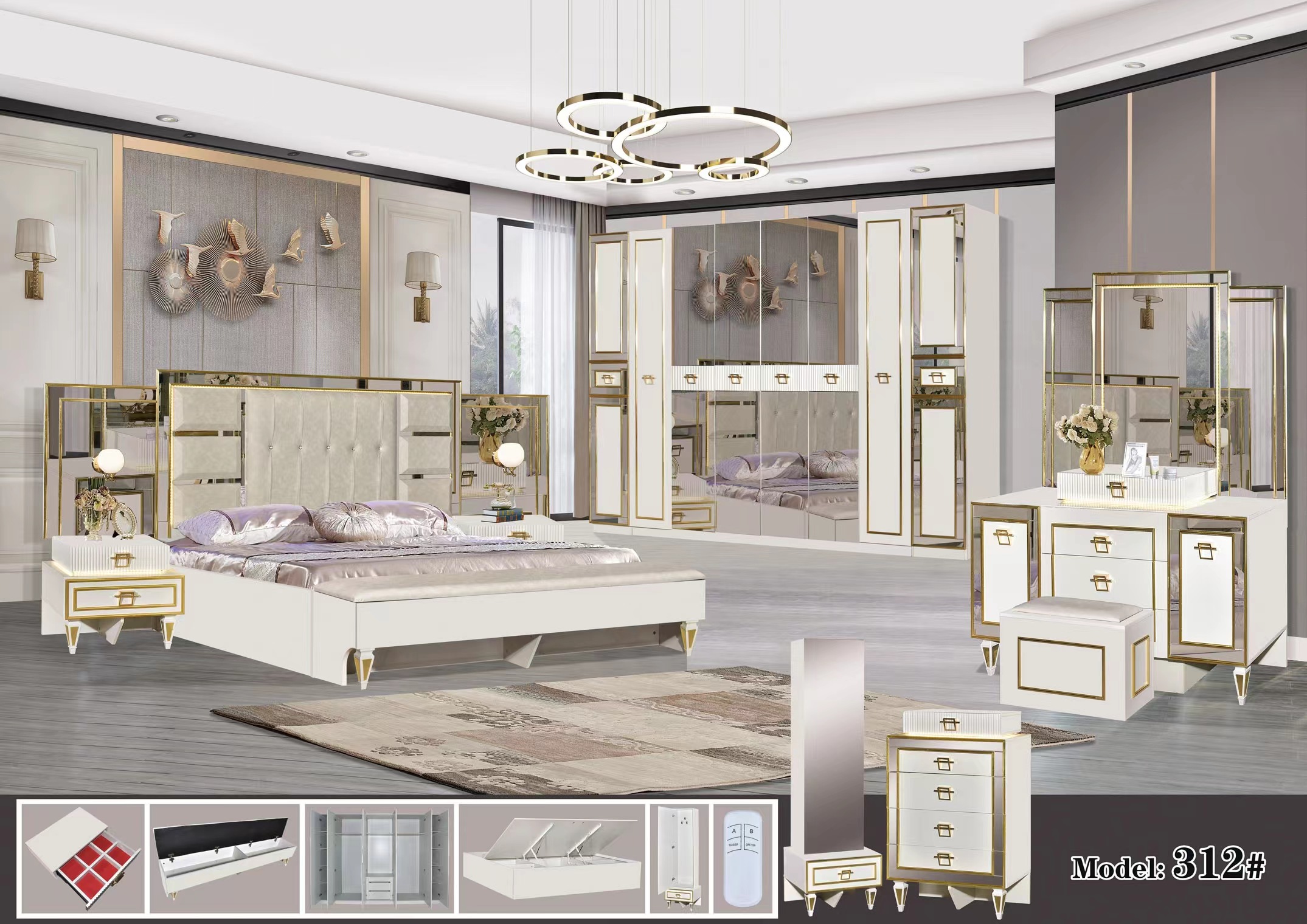 middle east african cheapest furniture,bedroom set