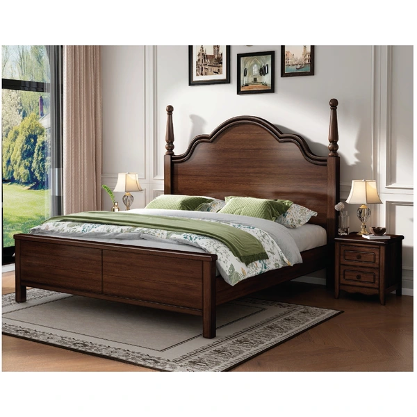 american european  style  bedroom set bed bedside cabinet dresser mirror stool wardrobe closet