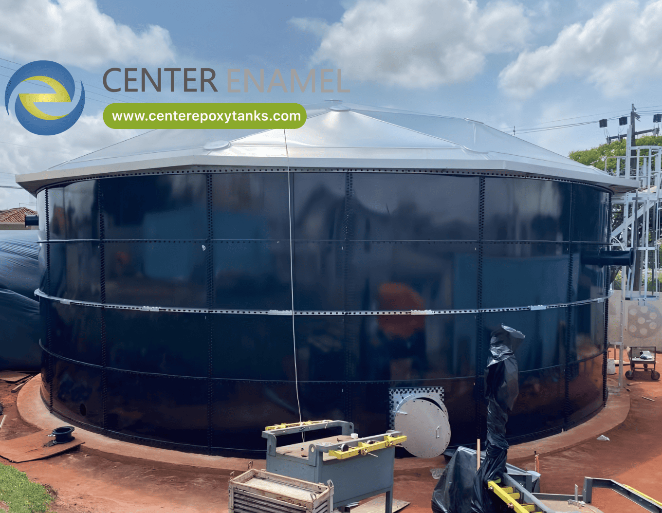 Center Enamel Aluminum Geodesic Domes: Perfect for Agricultural Irrigation Tanks