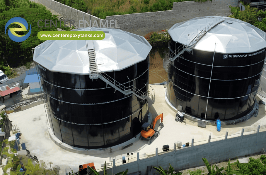 Center Enamel Aluminum Geodesic Dome Roofs for Dry Bulk Tanks