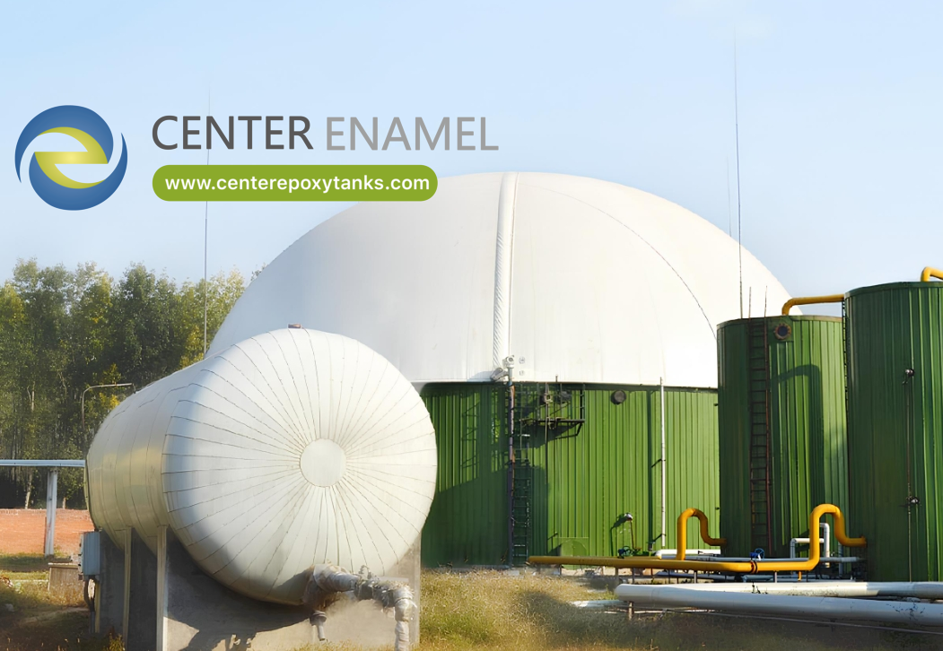 Custom Double Membrane Roofs Manufacturer for Anaerobic Digestion Plants: Center Enamel