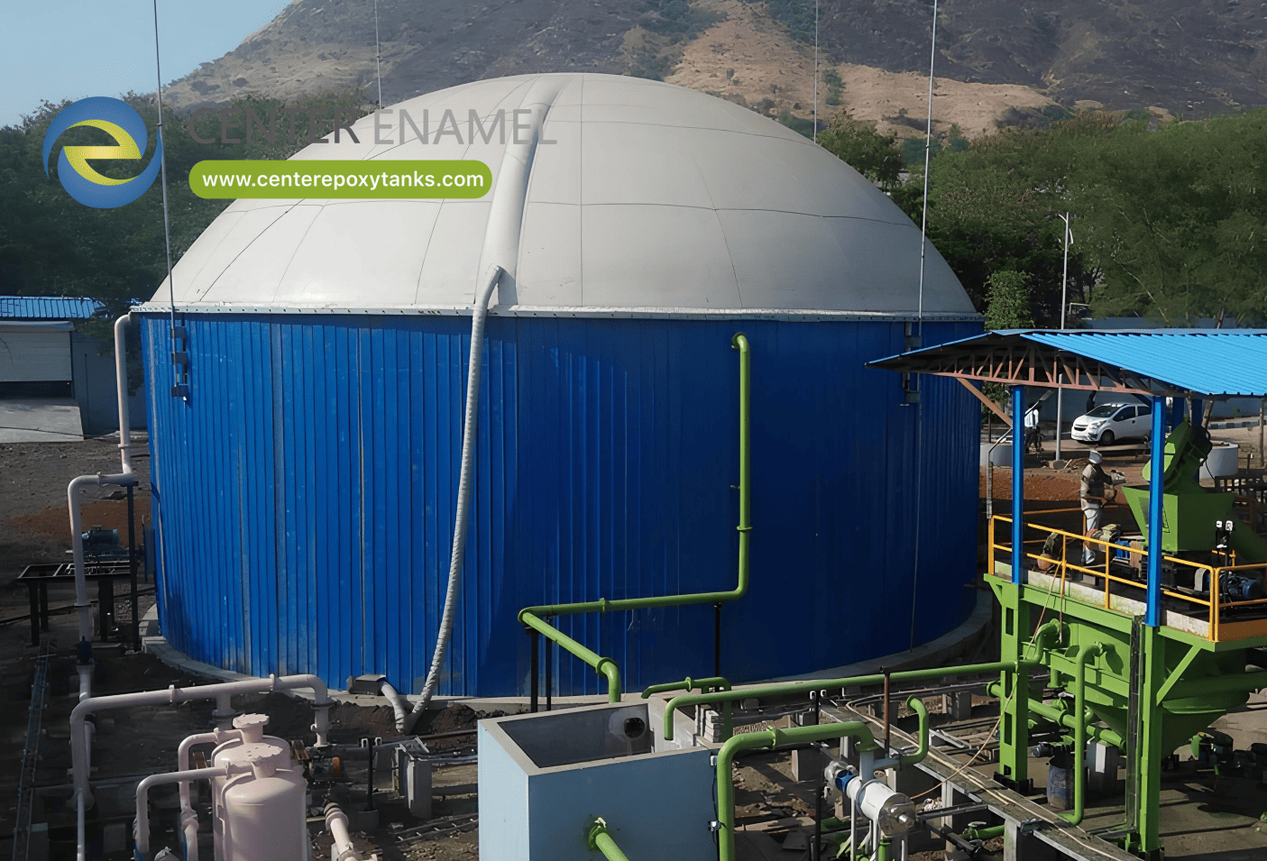 Biogas Storage Solutions Using Double Membrane Gas Holders | Center Enamel