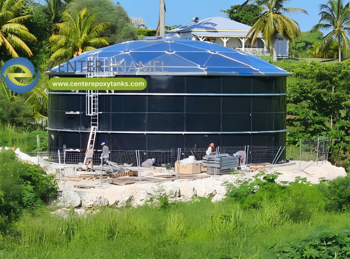 Agricultural Silos with Aluminum Dome Roofs Exported by Center Enamel
