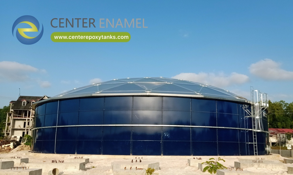 Center Enamel Aluminum Geodesic Domes for Singapore Potable Water Storage
