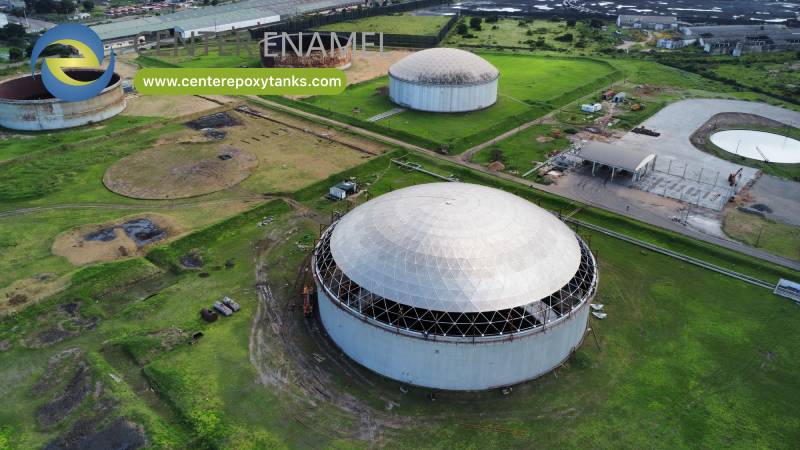 Clear-Span Capability Aluminum Dome Roofs for Fire Sprinkler Water Storage Tanks