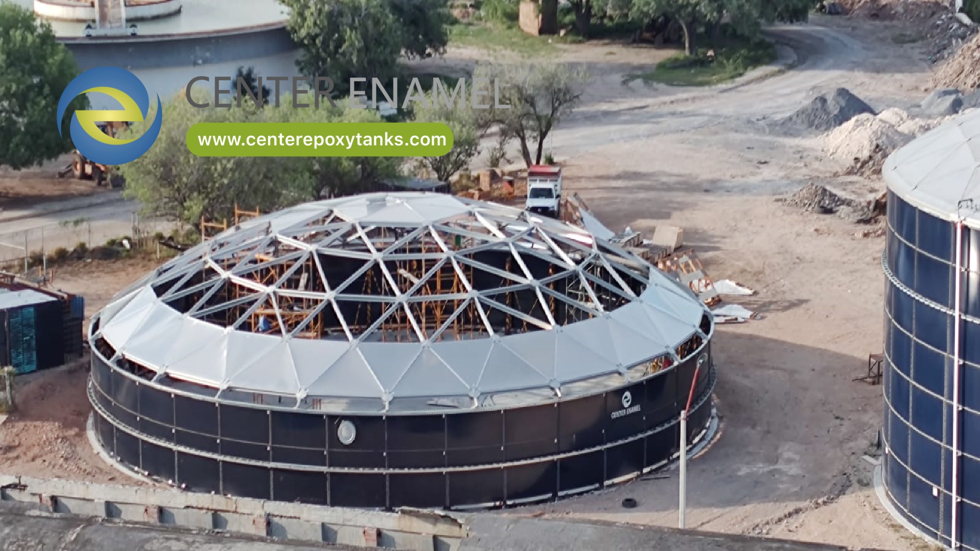 Certified China Aluminum Geodesic Cover Manufacturer: Center Enamel Leading Sustainable Storage Cover Solutions