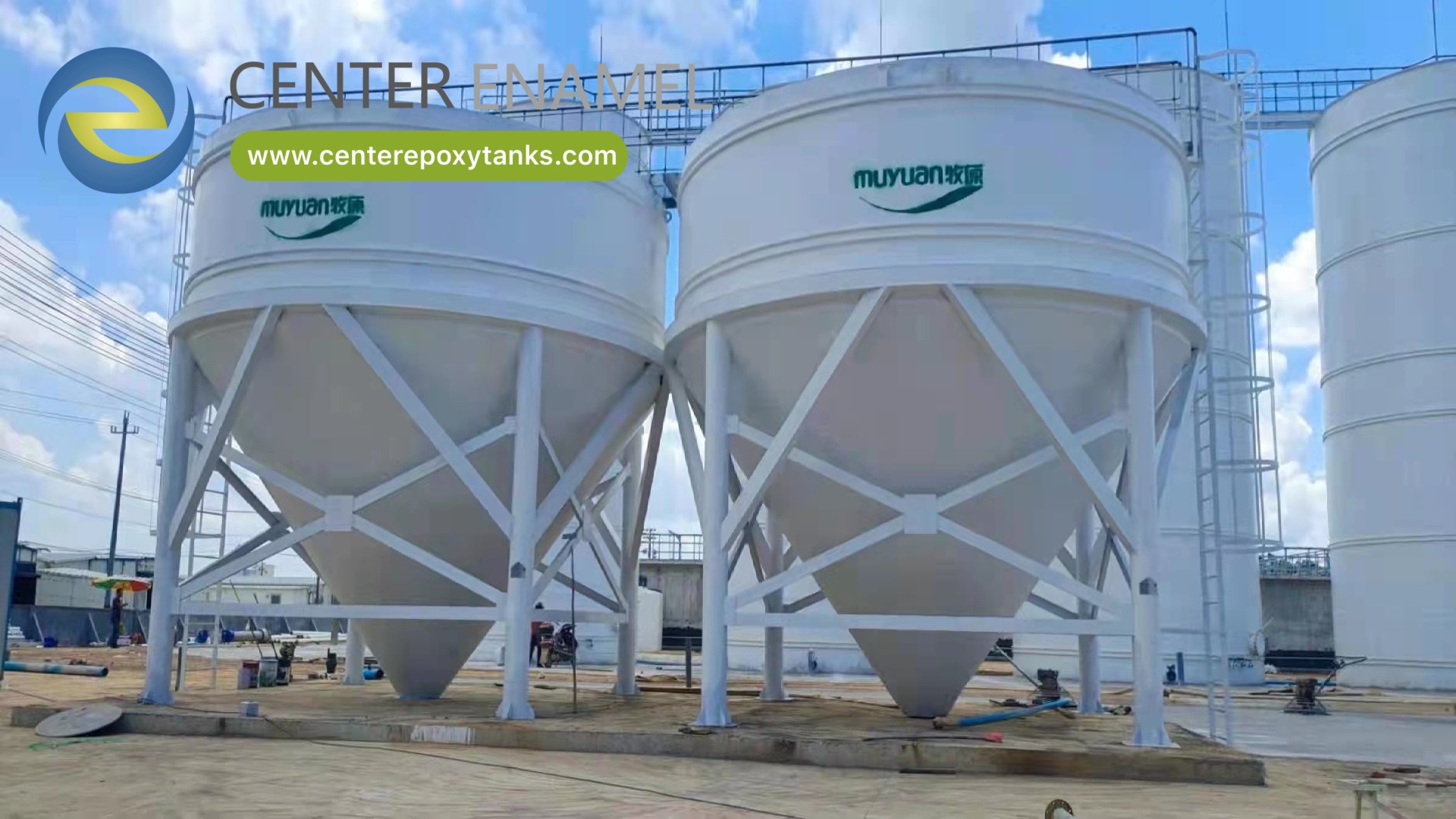 China Welded Carbon Steel Fly Ash Silos Manufacturer-Center Enamel