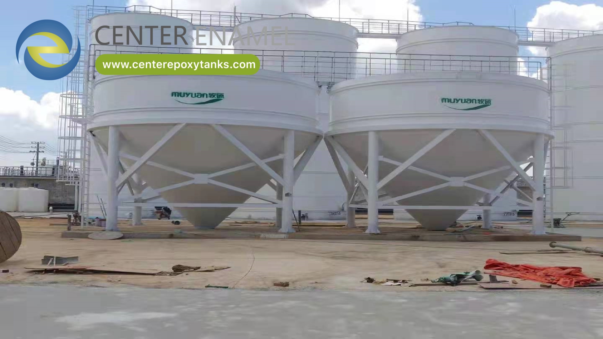 China Welded Carbon Steel Cement Silos Manufacturer-Center Enamel