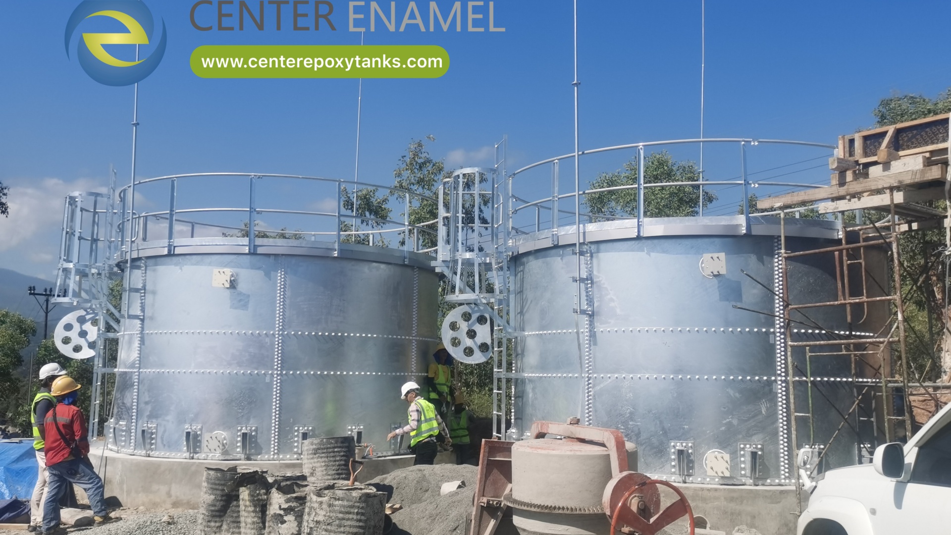 China Galvanized Steel Firefighting Water Reserve Tank Manufacturer-Center Enamel