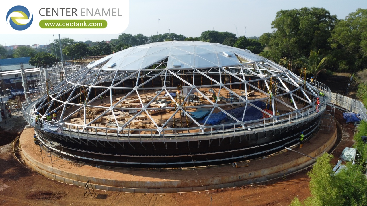 Lightweight Aluminum Geodesic Dome Roofs for High-Performance Stainless Steel Silo Tanks
