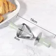 stainless steel croissant dough cutter with plastic handle